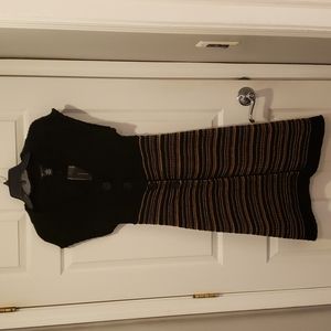 BCBG MAXAZRIA  Black & Tan sweater vest size M